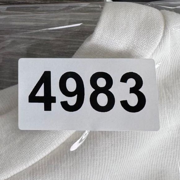 Grey Lab Bubble Hem Crop Top Womens XS White Oversized Dolman Sleeve Cotton - Picture 8 of 8